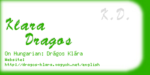 klara dragos business card